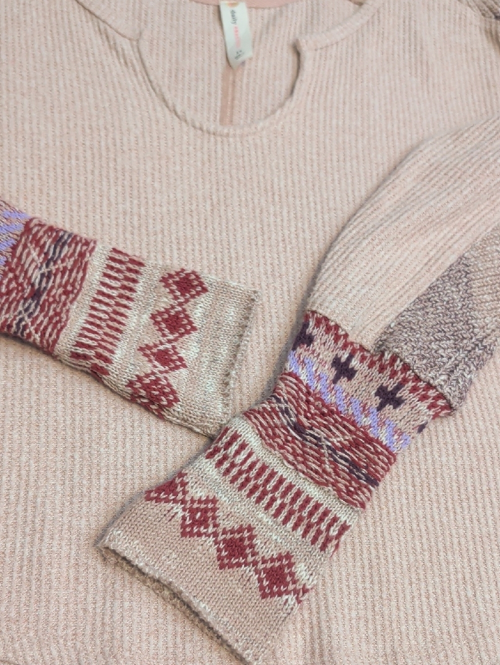 Anthropologie Daily Practice Mixed Knit Thermal Long Sleeve - Size XS - Picture 5 of 8